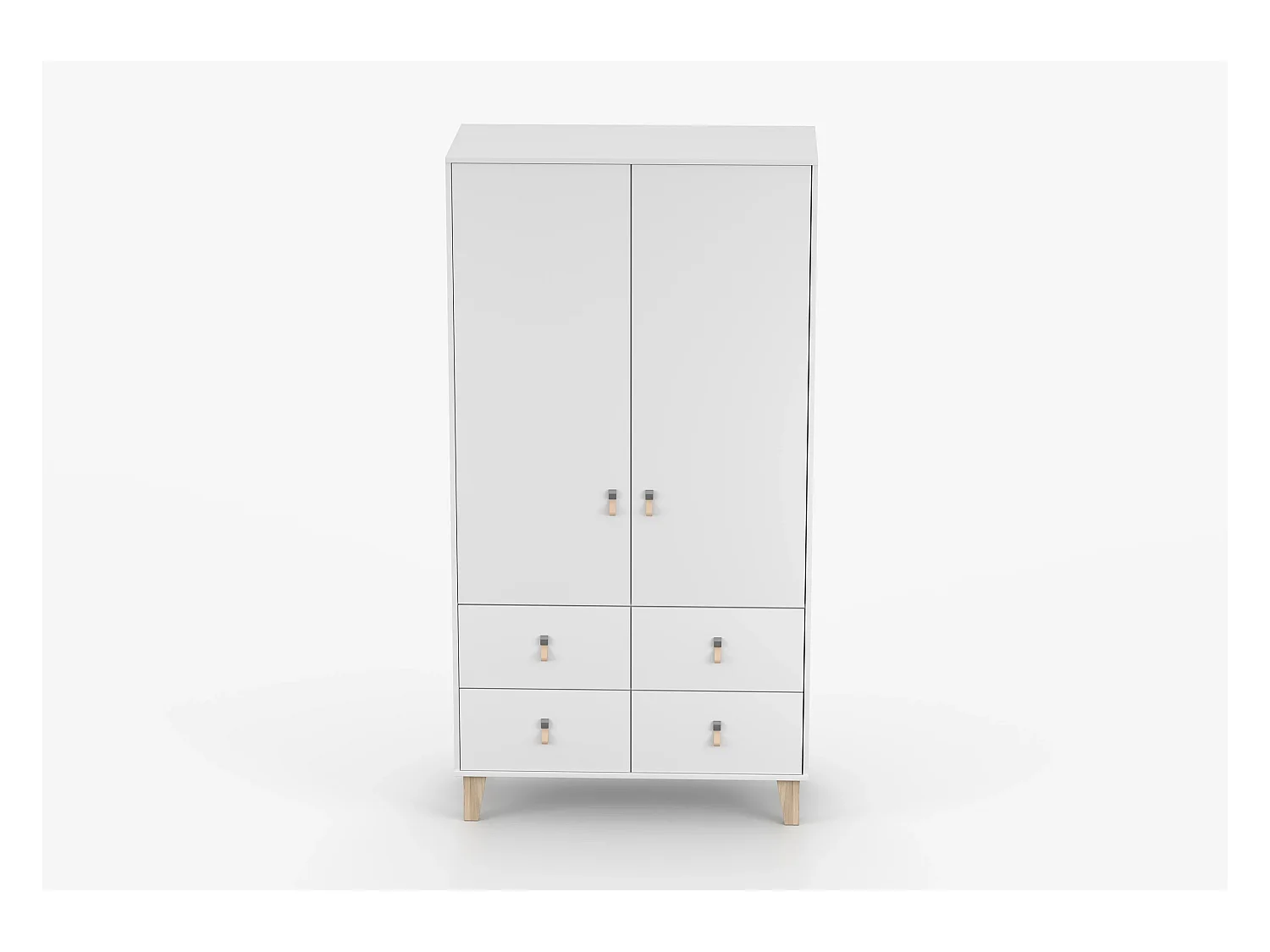 Armoire  Liora blanc –  201x105x55 cm