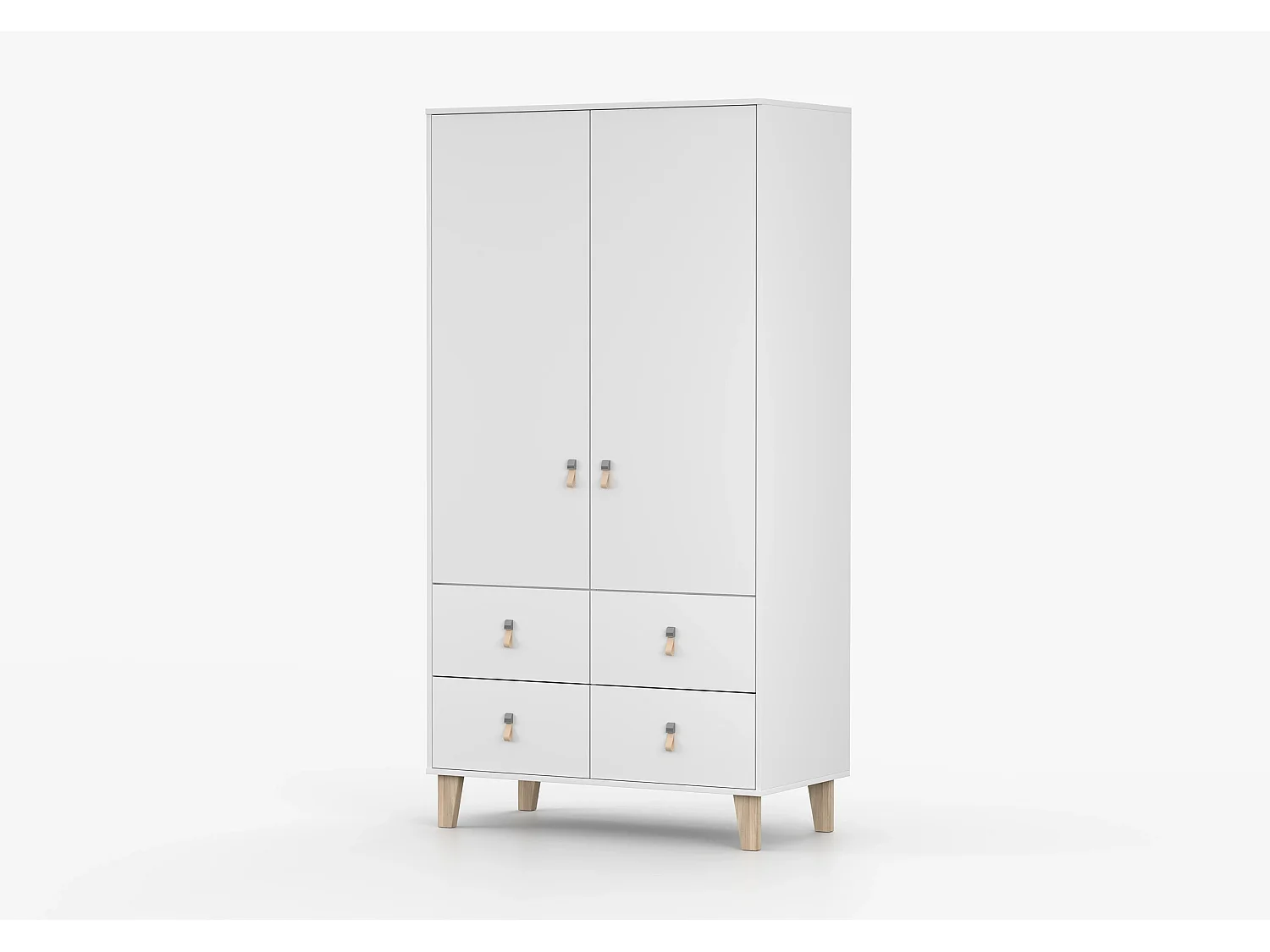 Armoire  Liora blanc –  201x105x55 cm