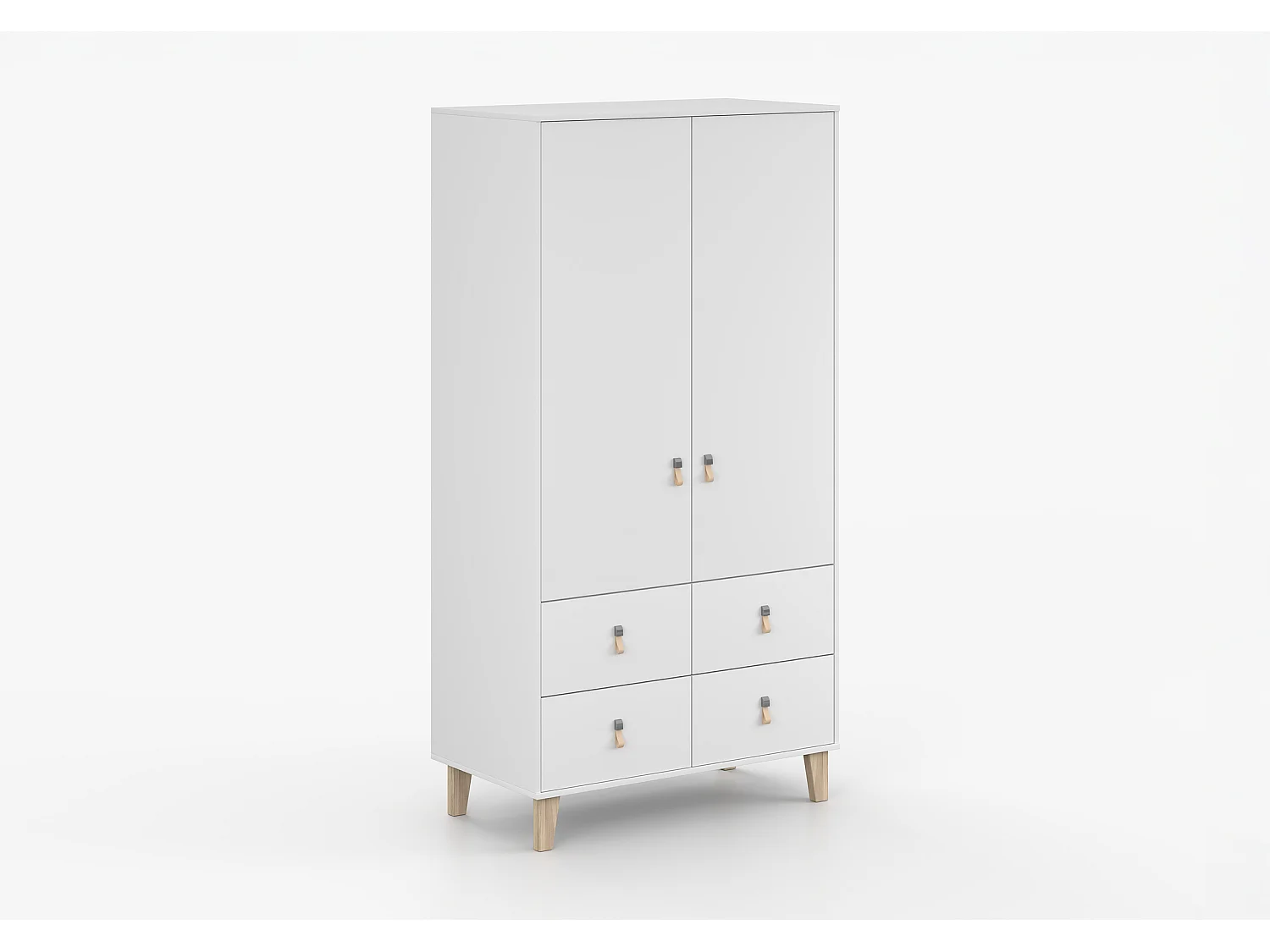 Armoire  Liora blanc –  201x105x55 cm