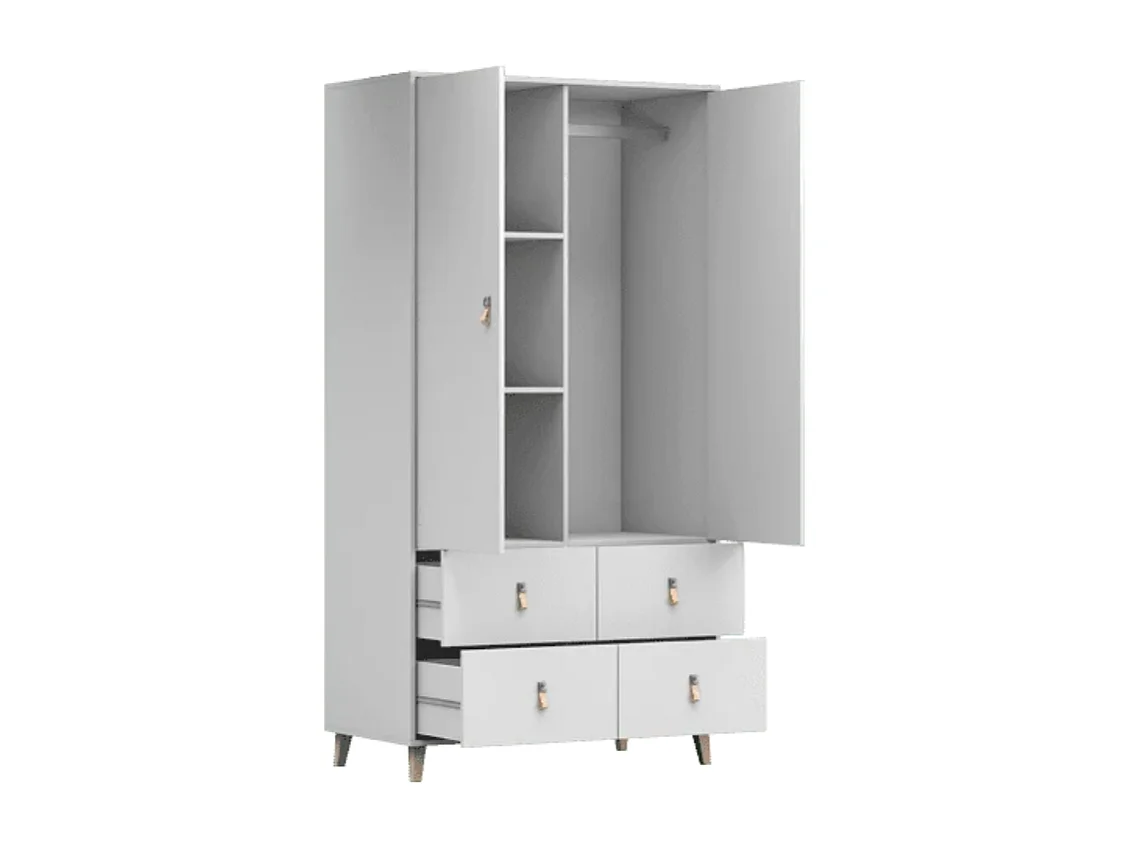 Armoire  Liora blanc –  201x105x55 cm