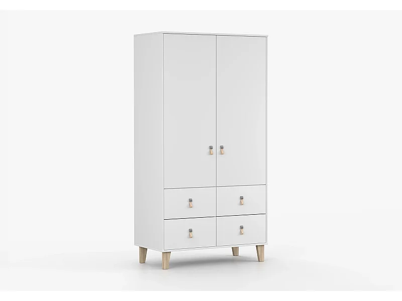 Armoire  Liora blanc –  201x105x55 cm