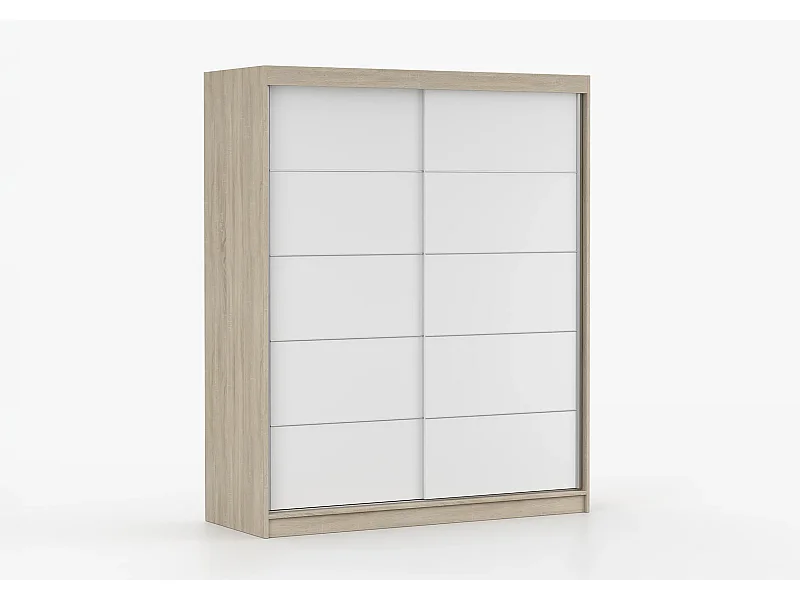 Armoire Arianell 160 cm - Chêne - Blanc