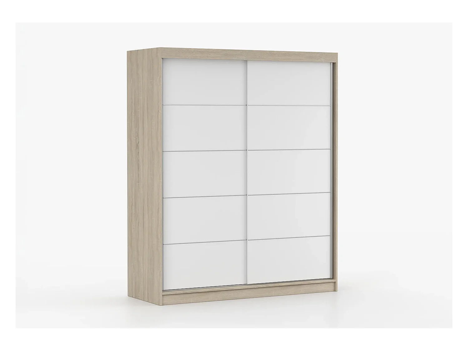 Armoire Arianell 160 cm - Chêne - Blanc
