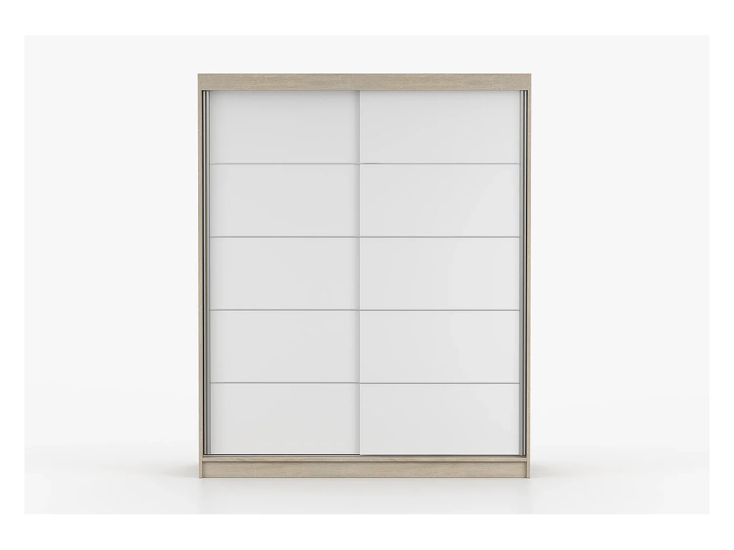 Armoire Arianell 160 cm - Chêne - Blanc