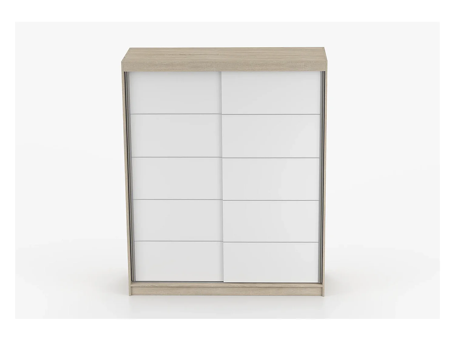 Armoire Arianell 160 cm - Chêne - Blanc