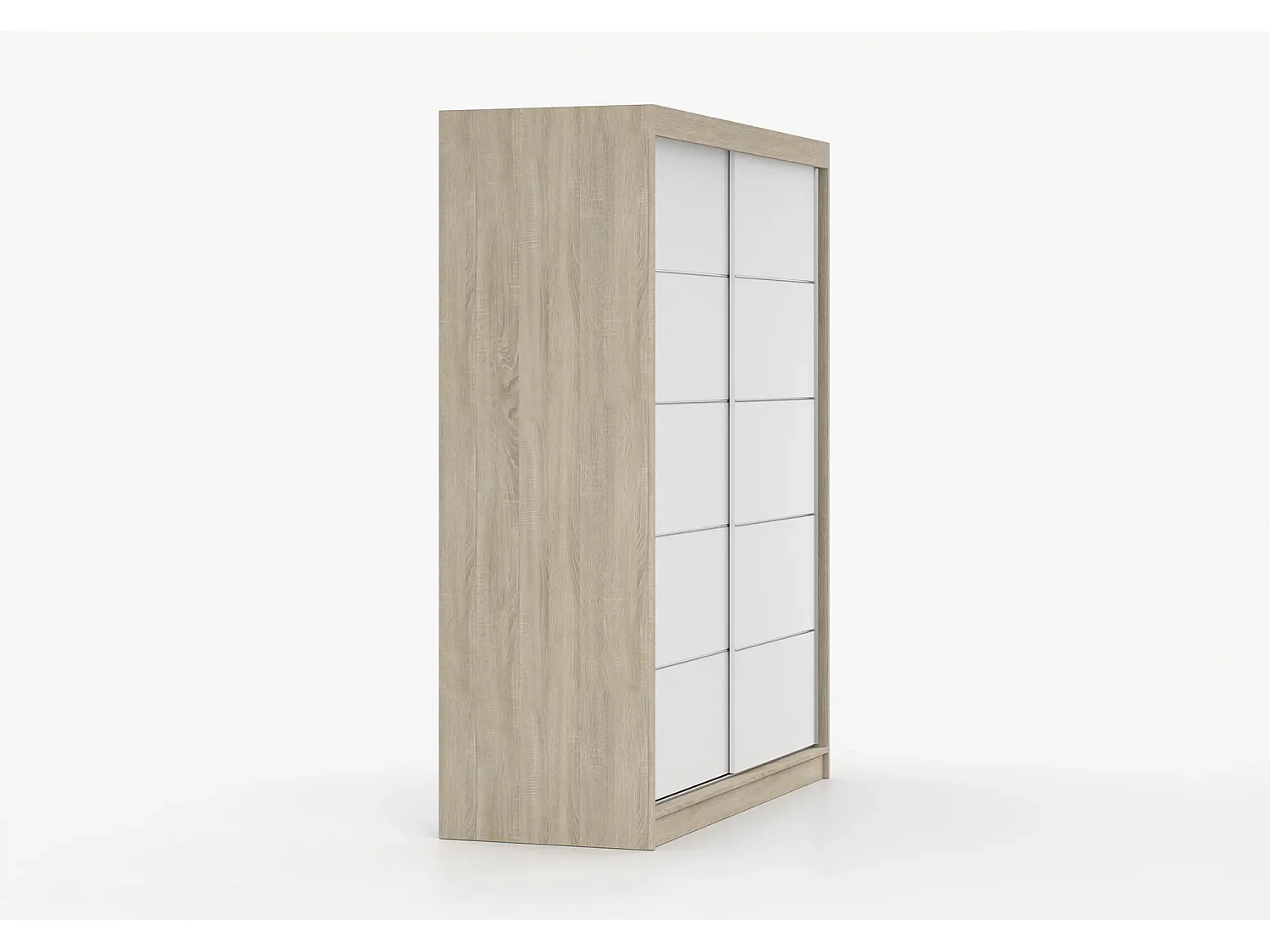 Armoire Arianell 160 cm - Chêne - Blanc