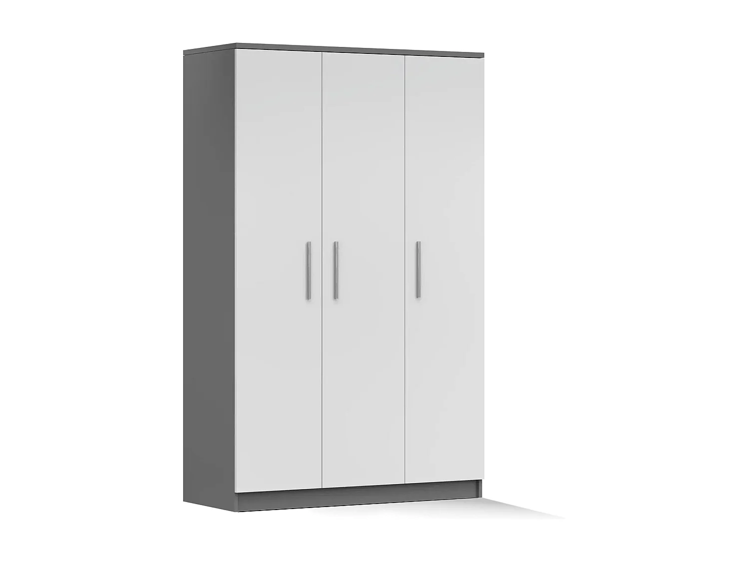 Armoire Illyria II 120 cm - Gris - Blanc