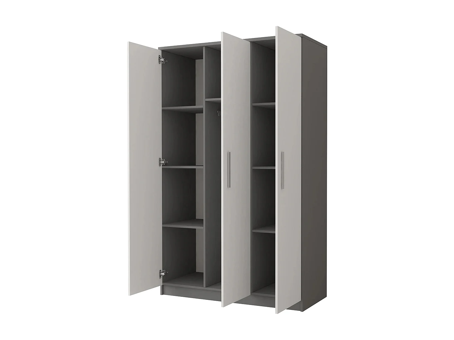 Armoire Illyria II 120 cm - Gris - Blanc