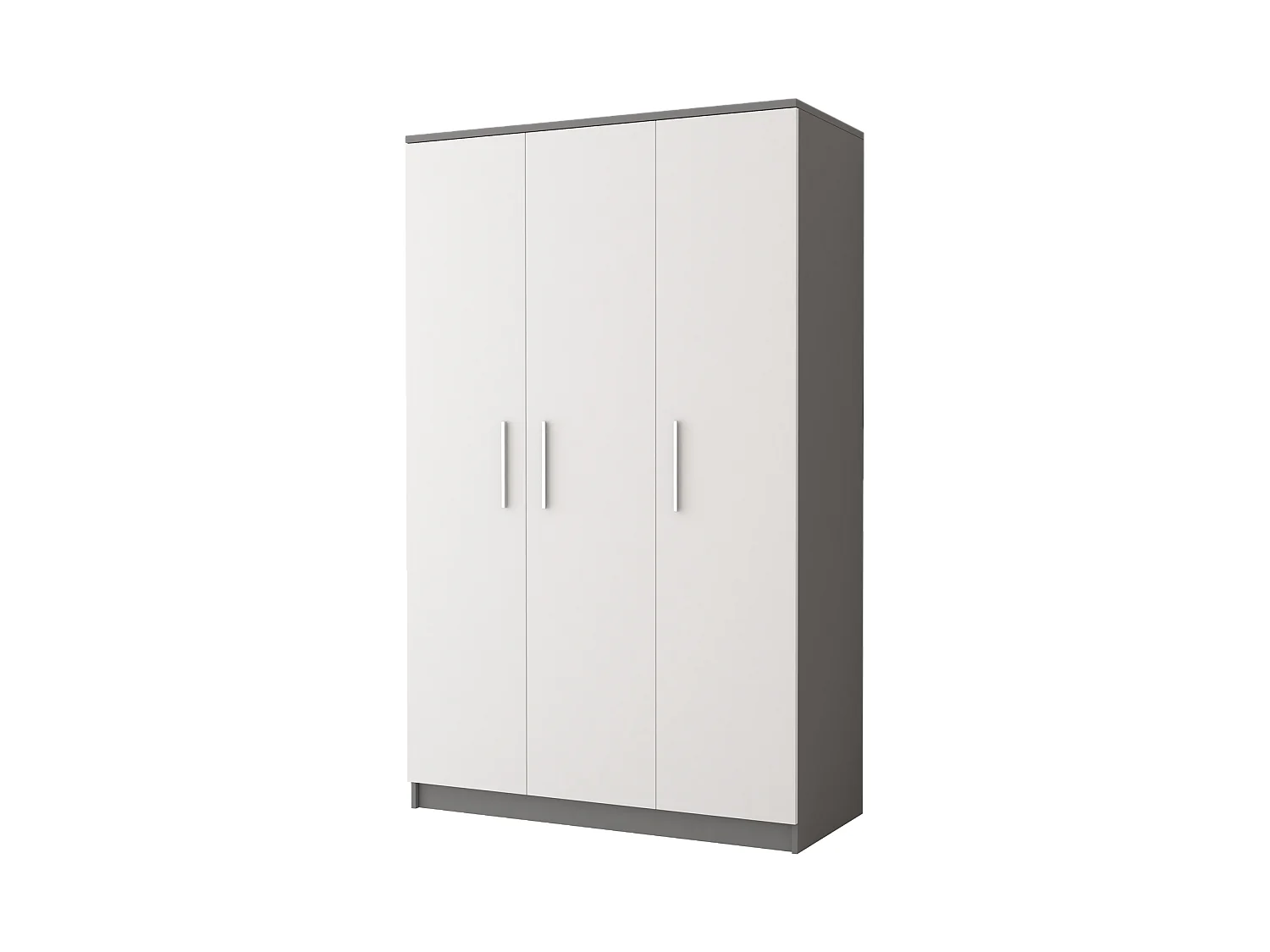 Armoire Illyria II 120 cm - Gris - Blanc
