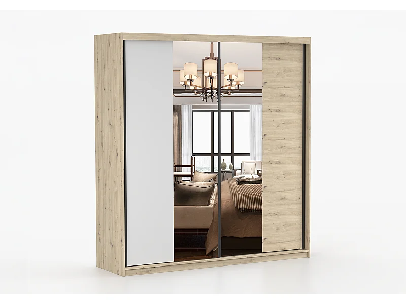 Armoire Taig 203 cm  Artisan - Blanc