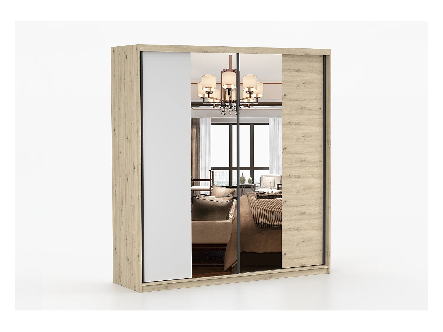 Armoire Taig 203 cm  Artisan - Blanc