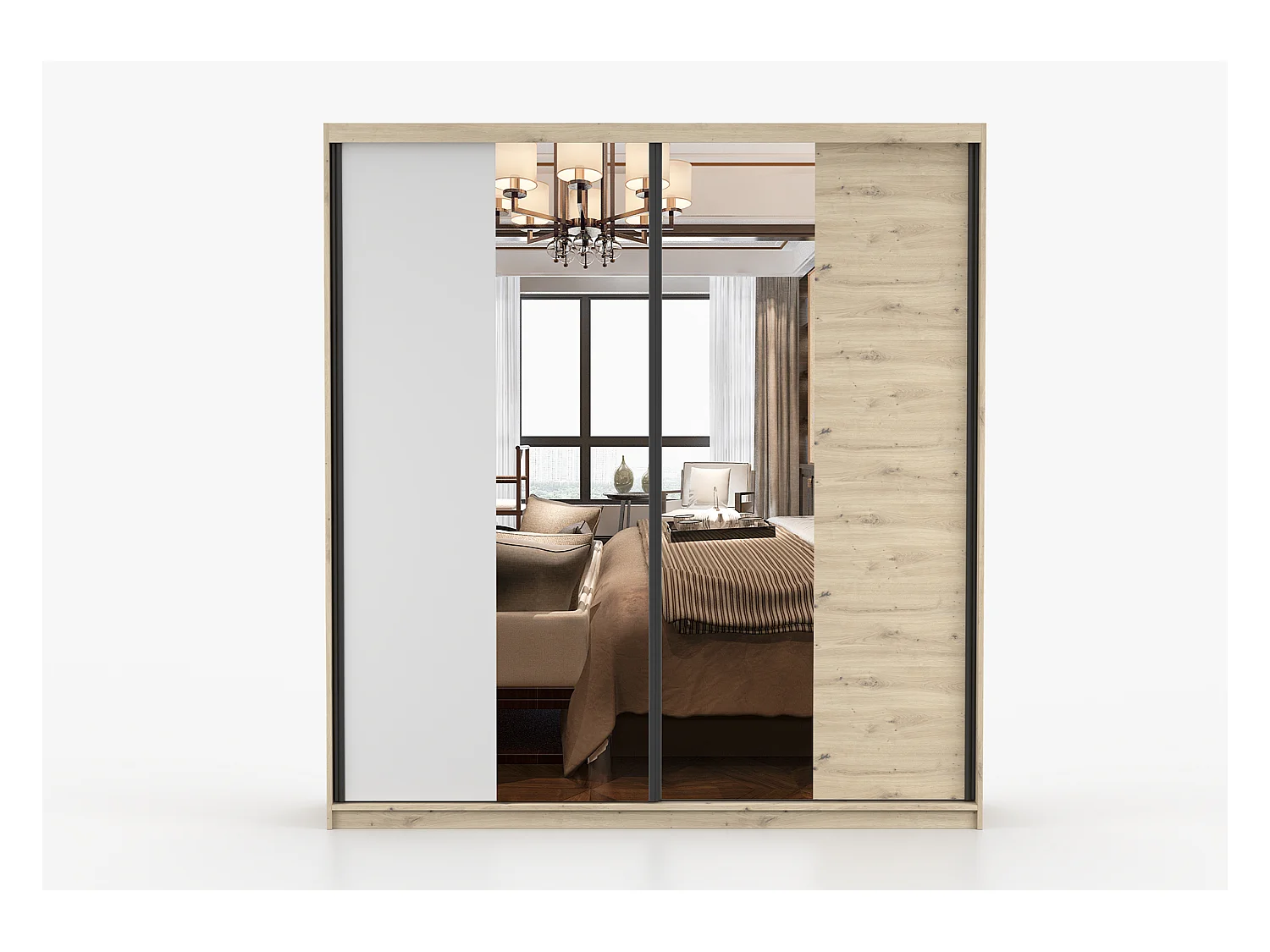 Armoire Taig 203 cm  Artisan - Blanc