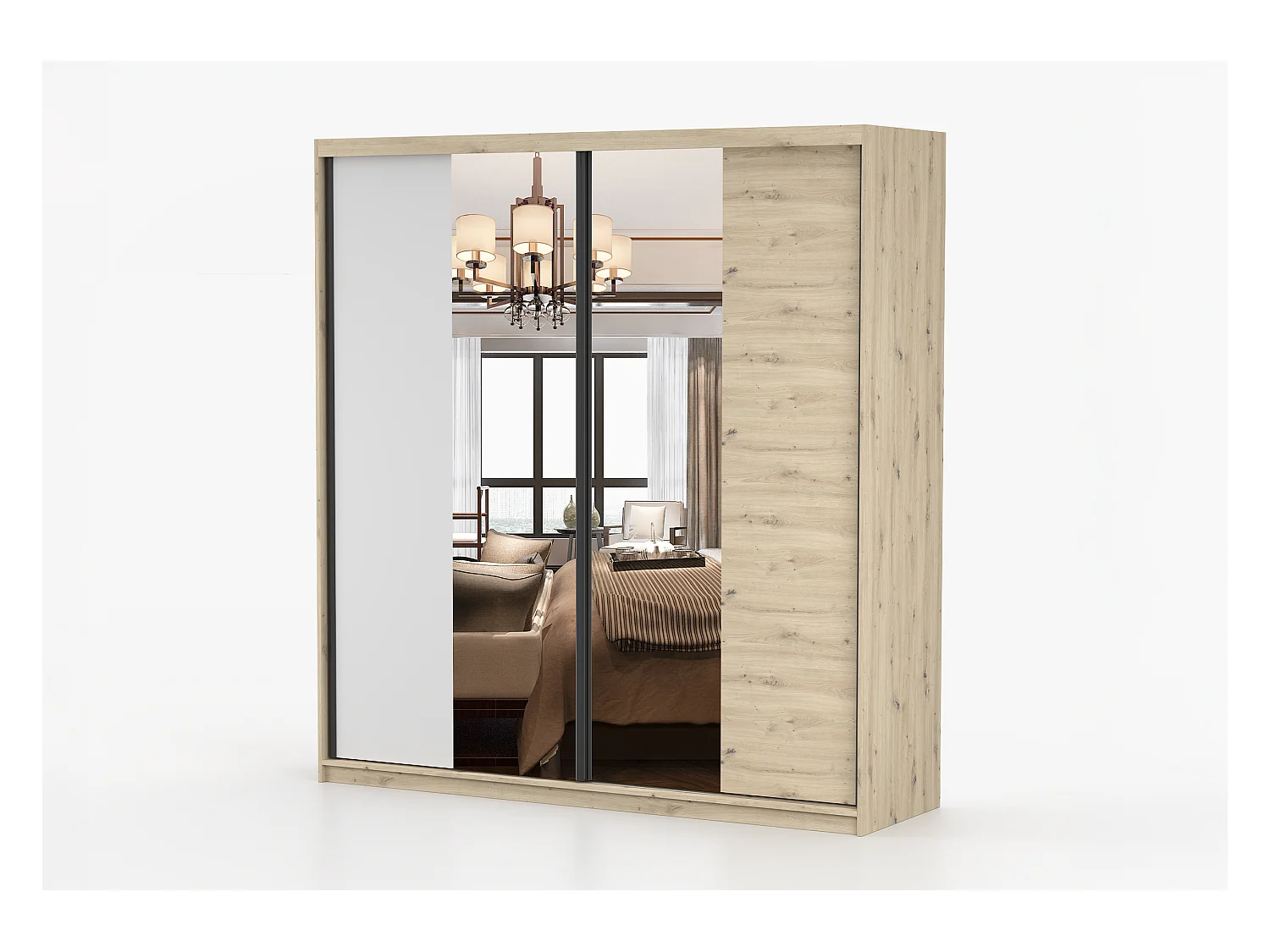Armoire Taig 203 cm  Artisan - Blanc