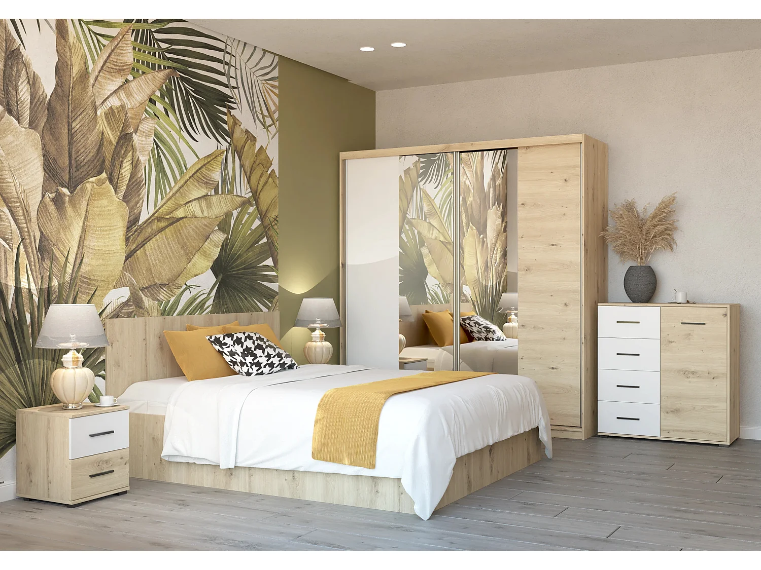 Armoire Taig 203 cm  Artisan - Blanc