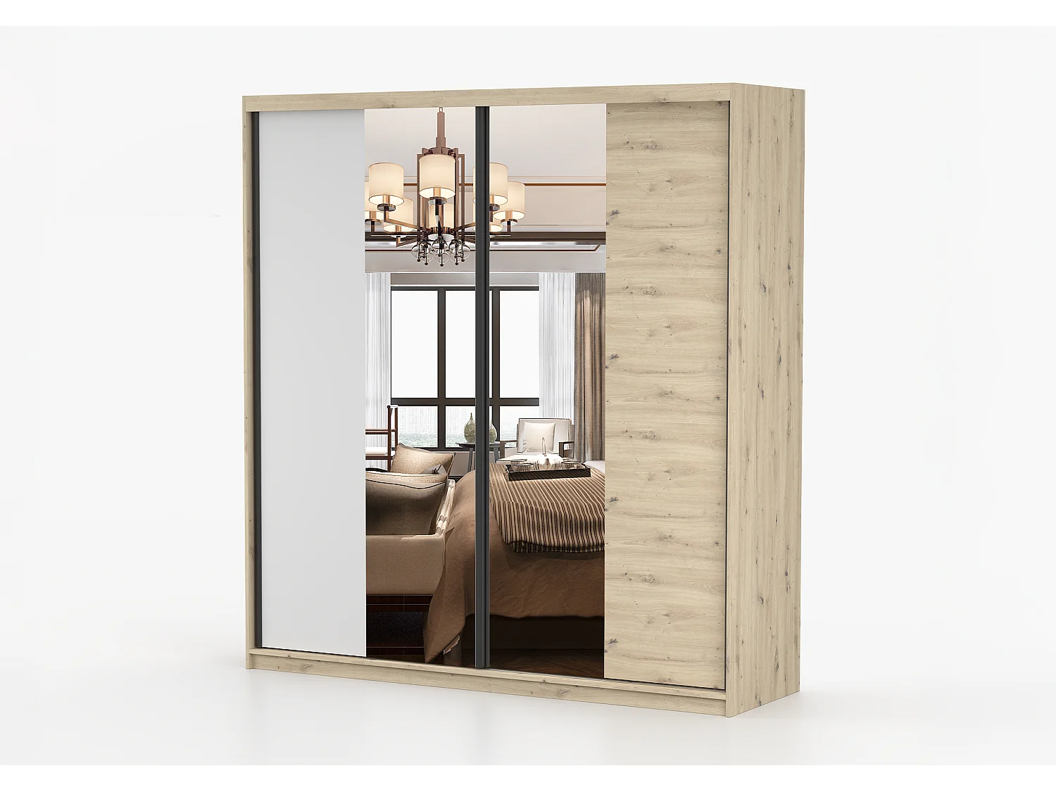 Armoire Taig 203 cm  Artisan - Blanc