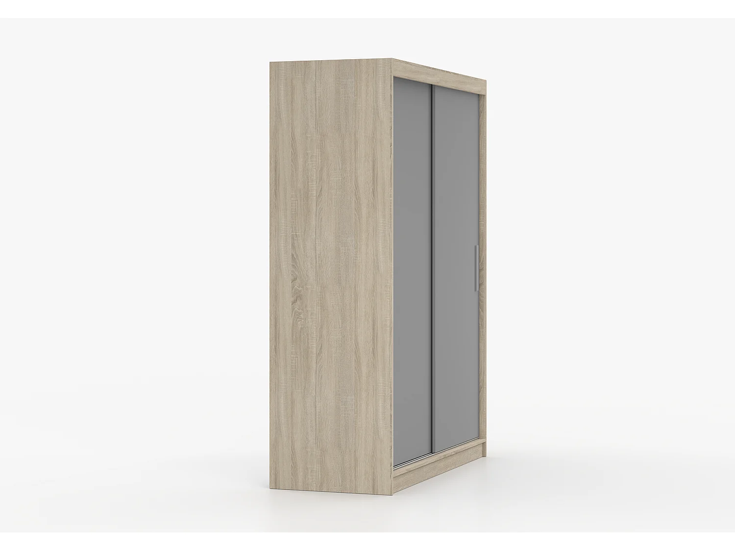 Armoire Elsinore 150 cm - Chêne - Gris