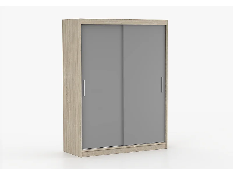 Armoire Elsinore 150 cm - Chêne - Gris