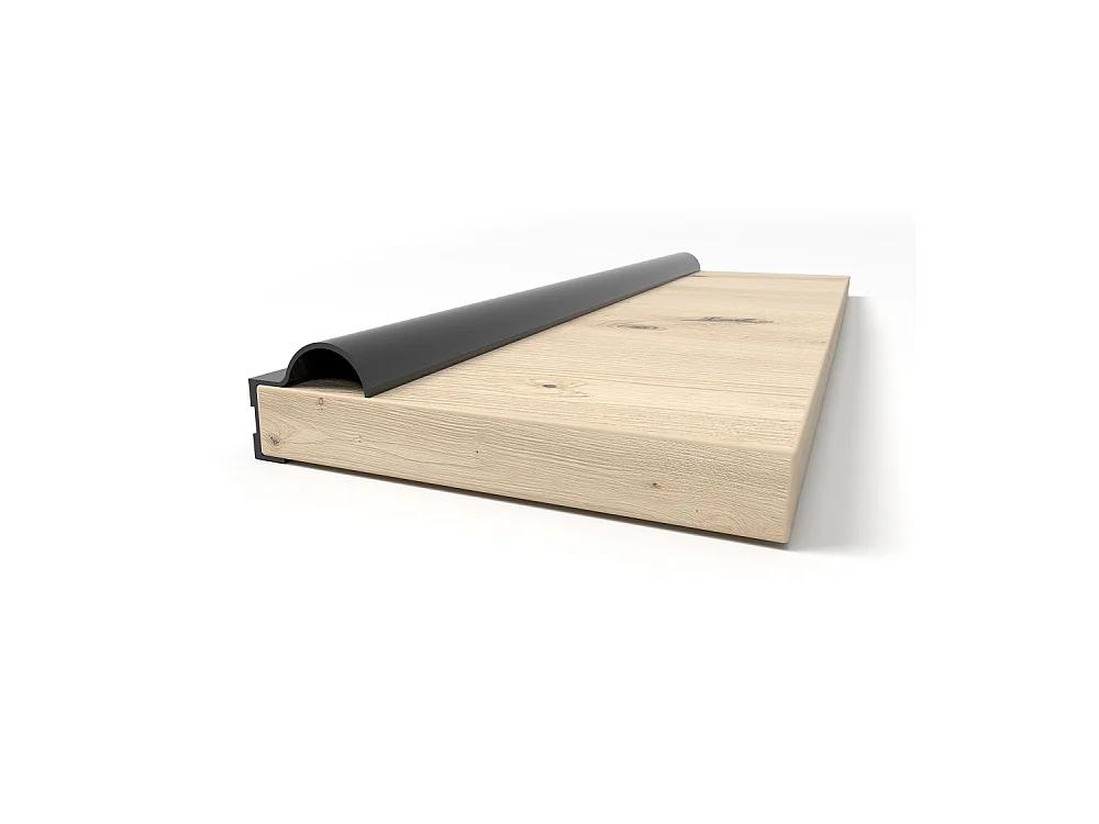 Armoire Auriane 150cm avec miroir - Blanc - Noir