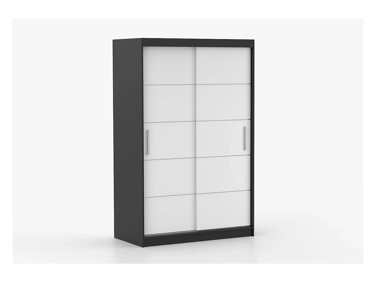 Armoire Lilwenn 120 - Noir - Blanc