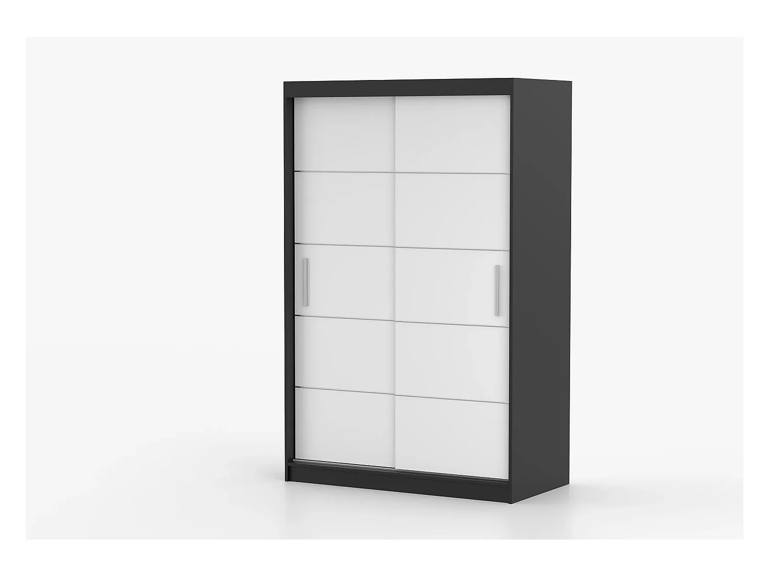 Armoire Lilwenn 120 - Noir - Blanc