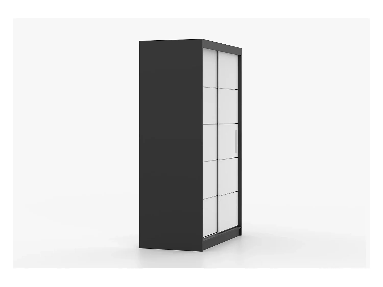 Armoire Lilwenn 120 - Noir - Blanc
