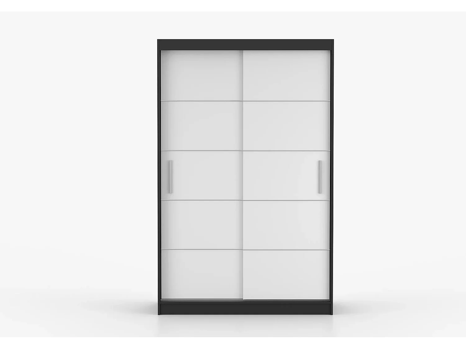 Armoire Lilwenn 120 - Noir - Blanc