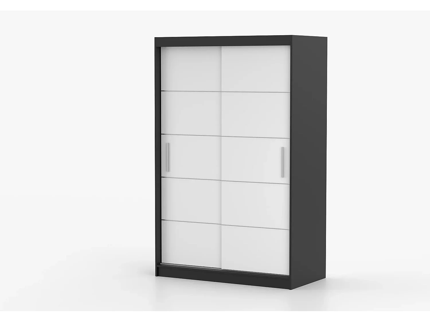 Armoire Lilwenn 120 - Noir - Blanc