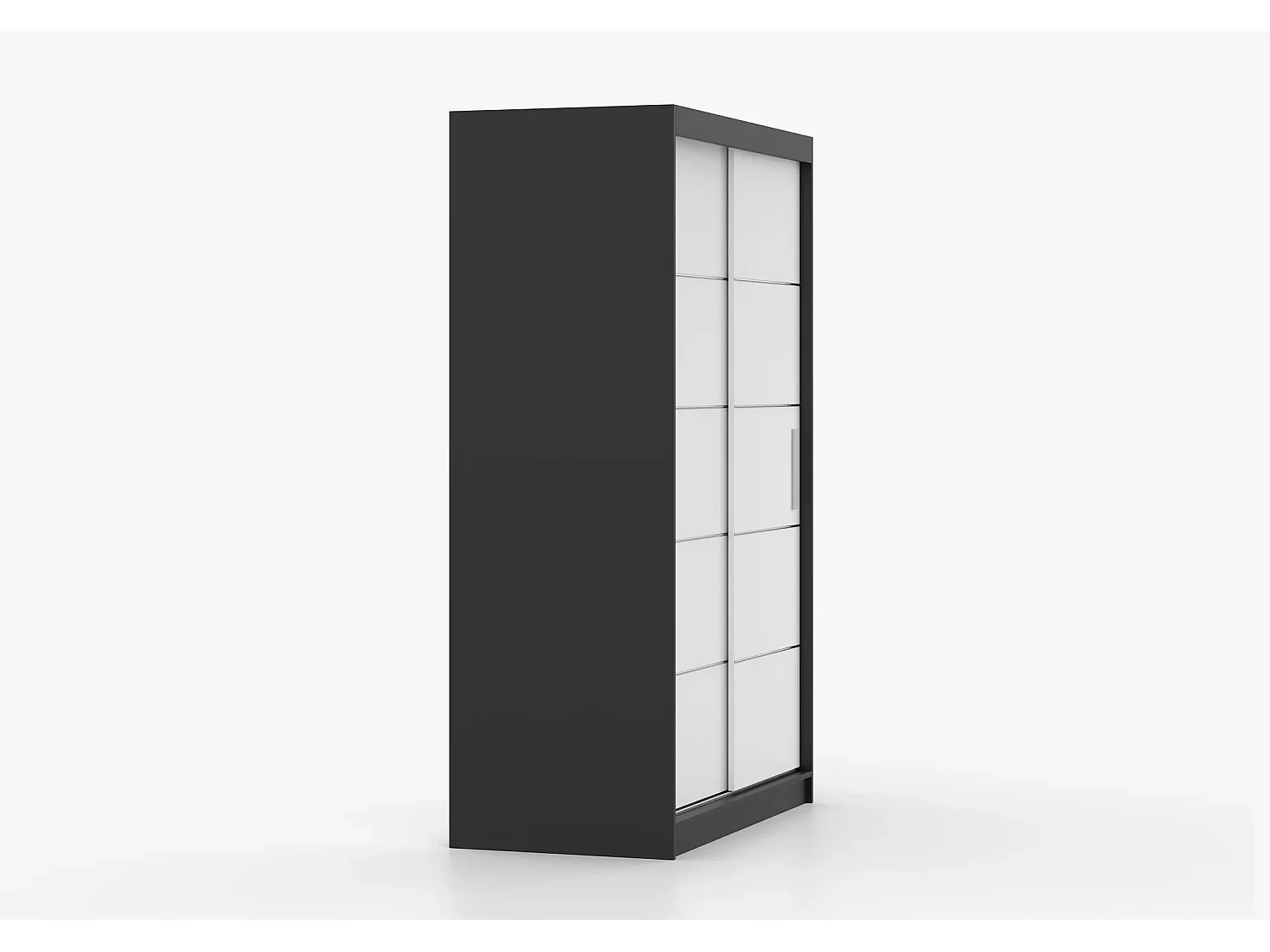 Armoire Lilwenn 120 - Noir - Blanc