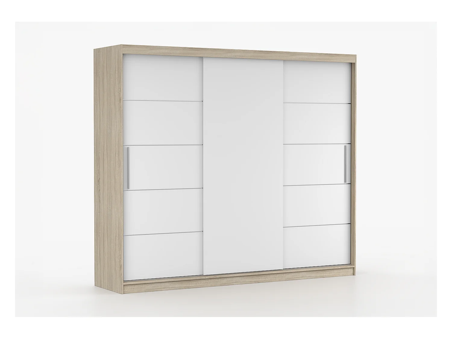 Armoire Thalia 250 cm - Chêne - Blanc