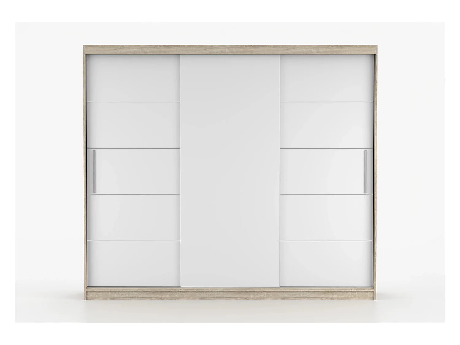 Armoire Thalia 250 cm - Chêne - Blanc