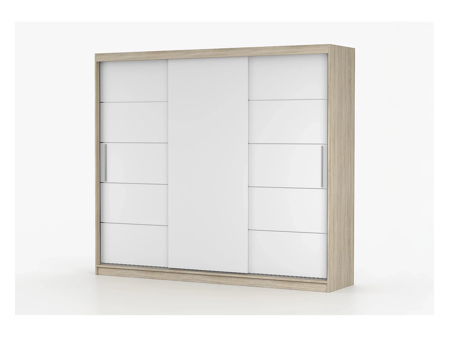 Armoire Thalia 250 cm - Chêne - Blanc