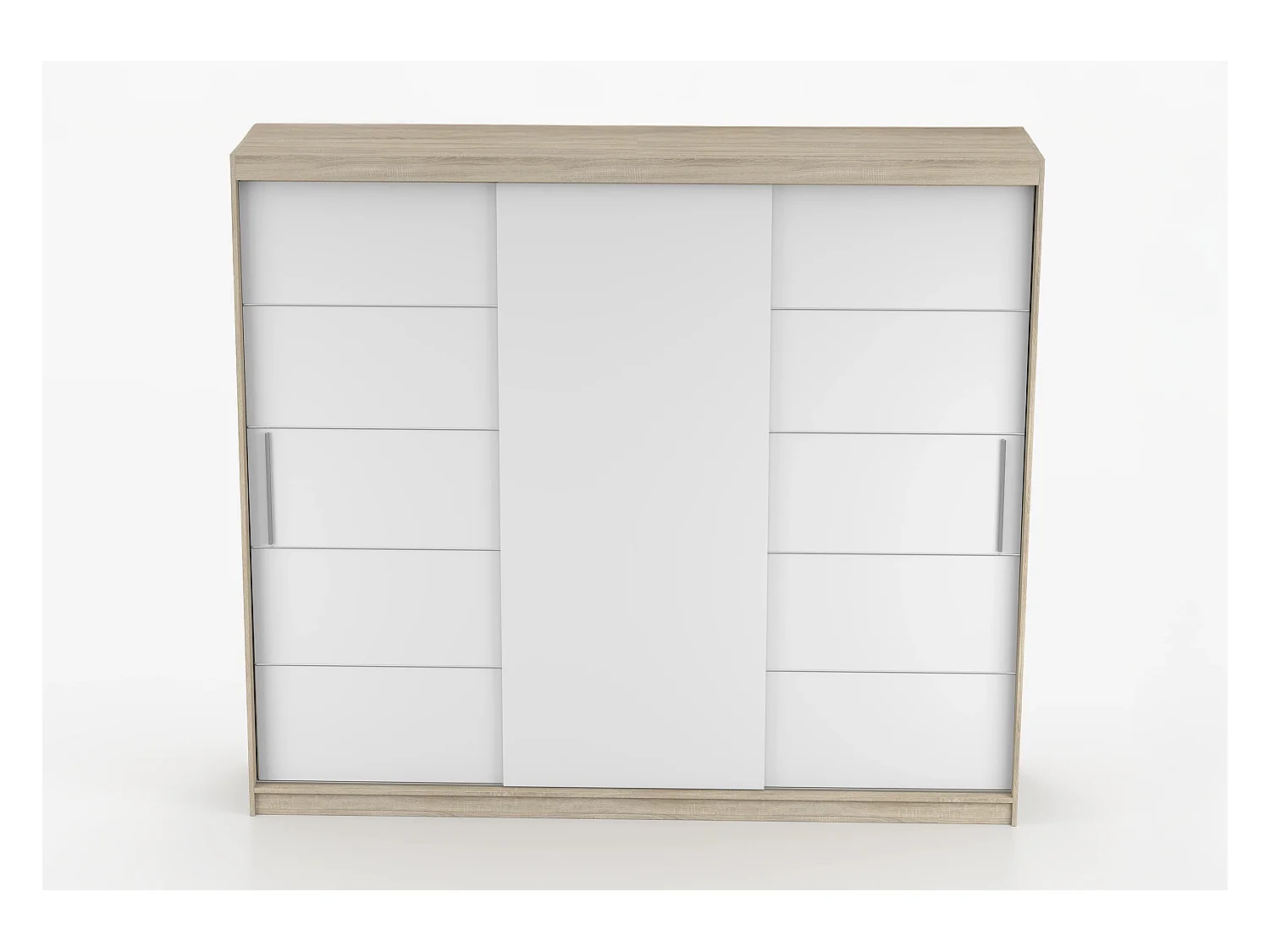 Armoire Thalia 250 cm - Chêne - Blanc