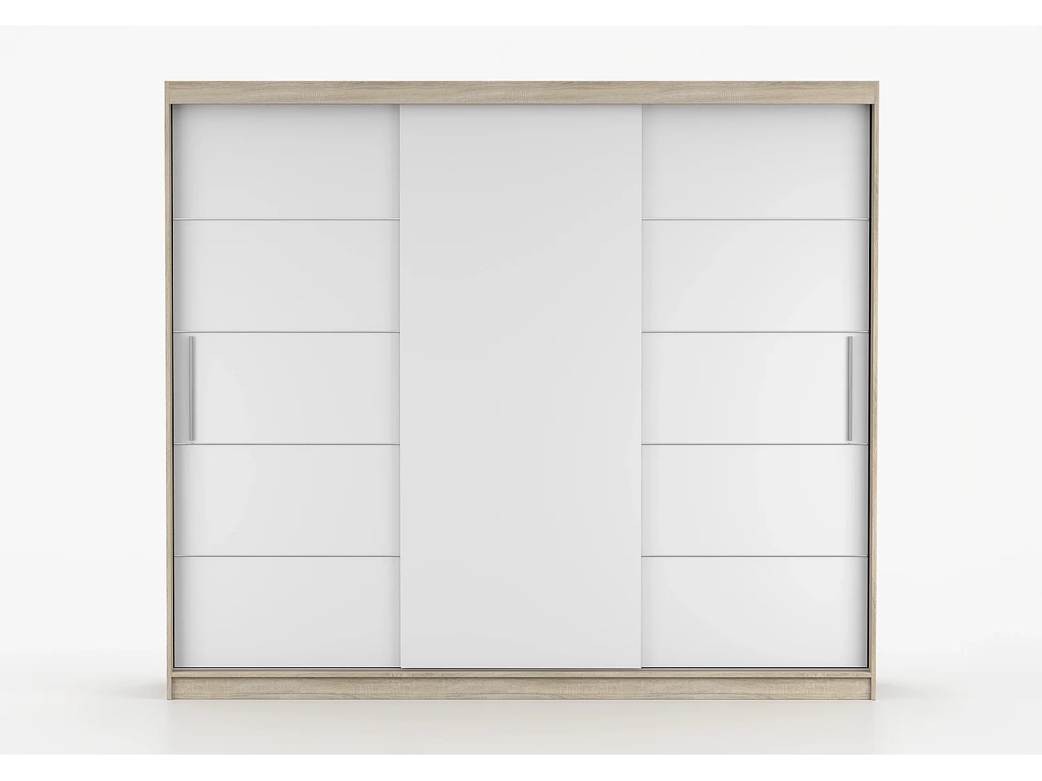 Armoire Thalia 250 cm - Chêne - Blanc