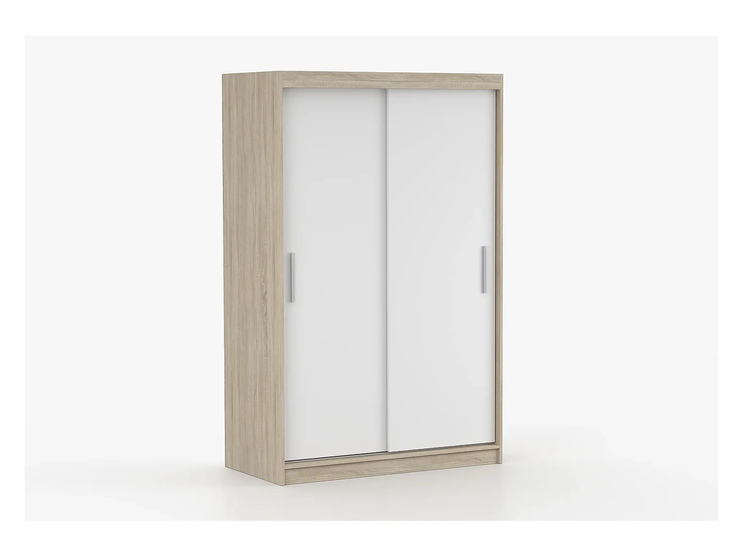 Armoire Yvaé 120 cm - Chêne - Blanc