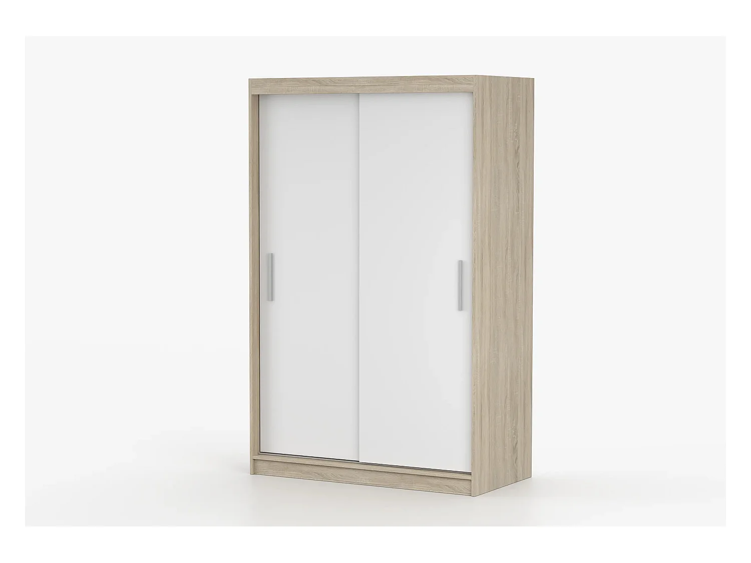 Armoire Yvaé 120 cm - Chêne - Blanc