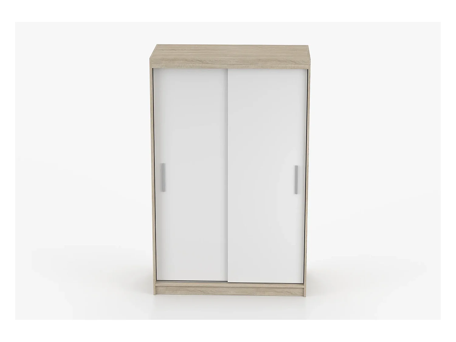 Armoire Yvaé 120 cm - Chêne - Blanc