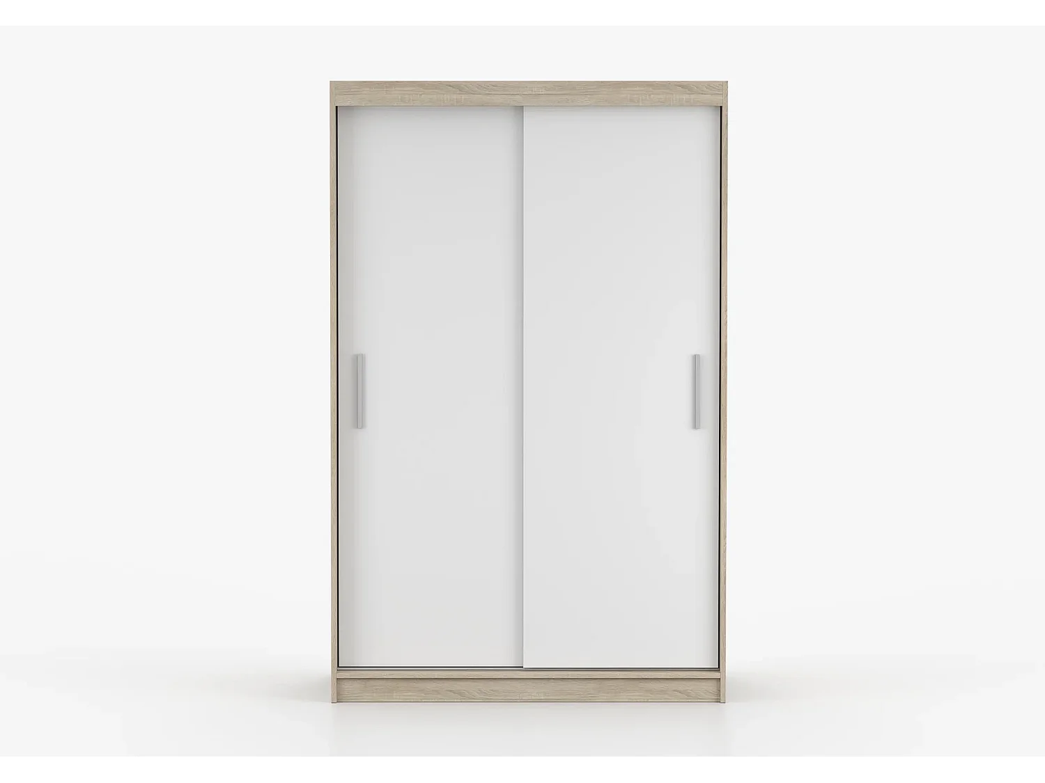 Armoire Yvaé 120 cm - Chêne - Blanc