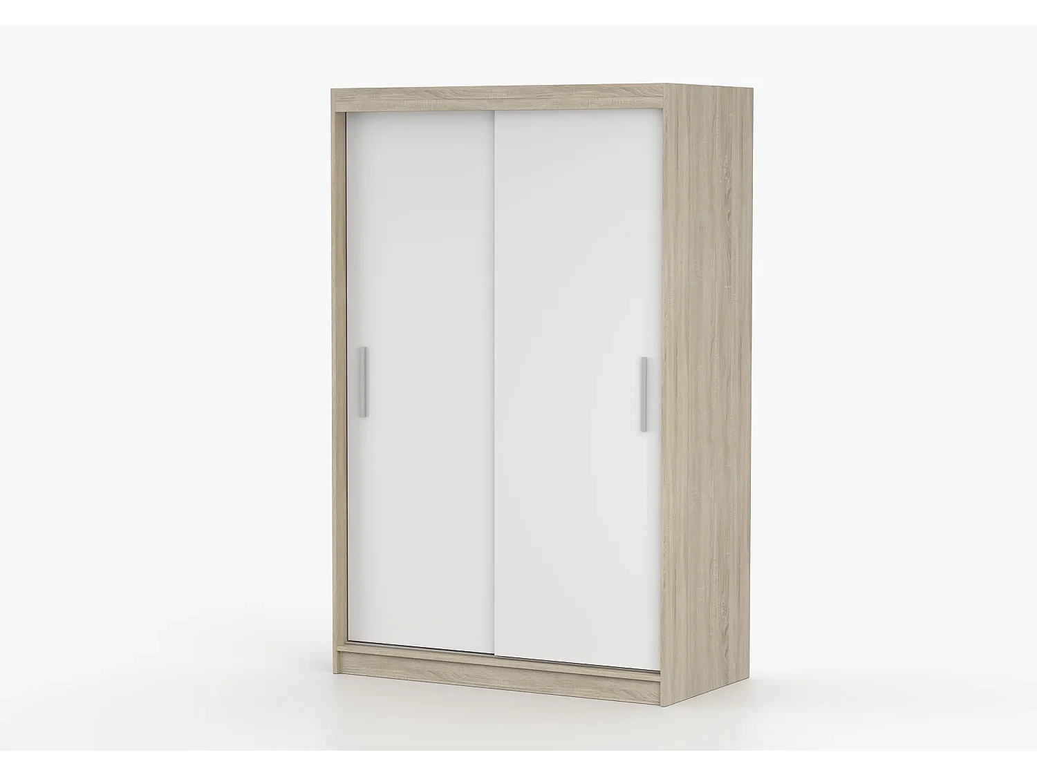 Armoire Yvaé 120 cm - Chêne - Blanc