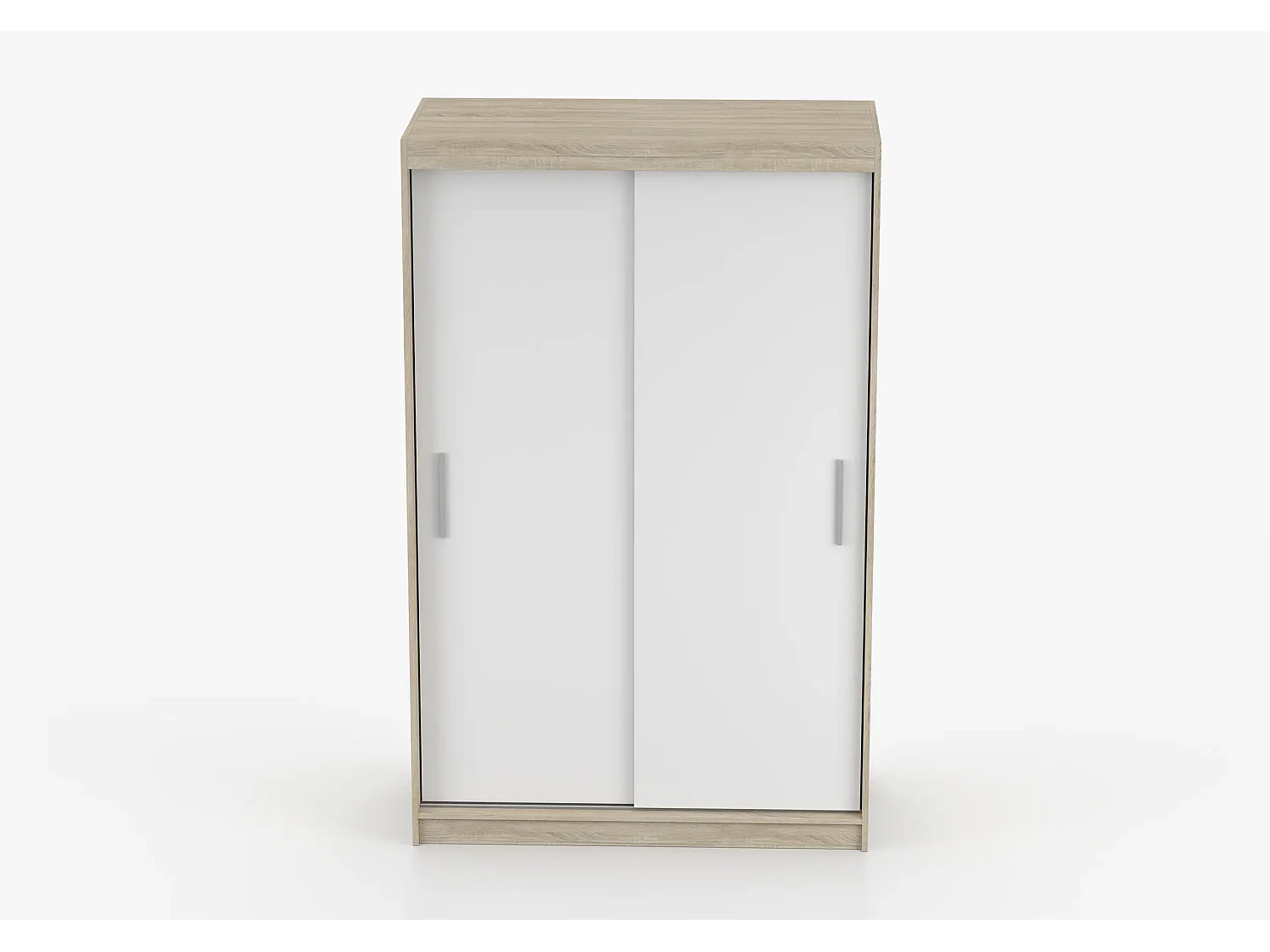 Armoire Yvaé 120 cm - Chêne - Blanc