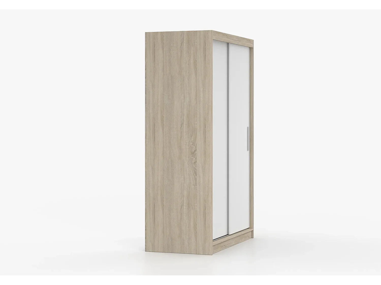 Armoire Yvaé 120 cm - Chêne - Blanc