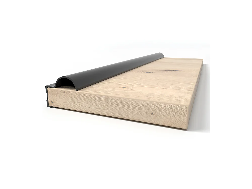 Armoire Elowen 150 cm avec miroir - Blanc - Chêne