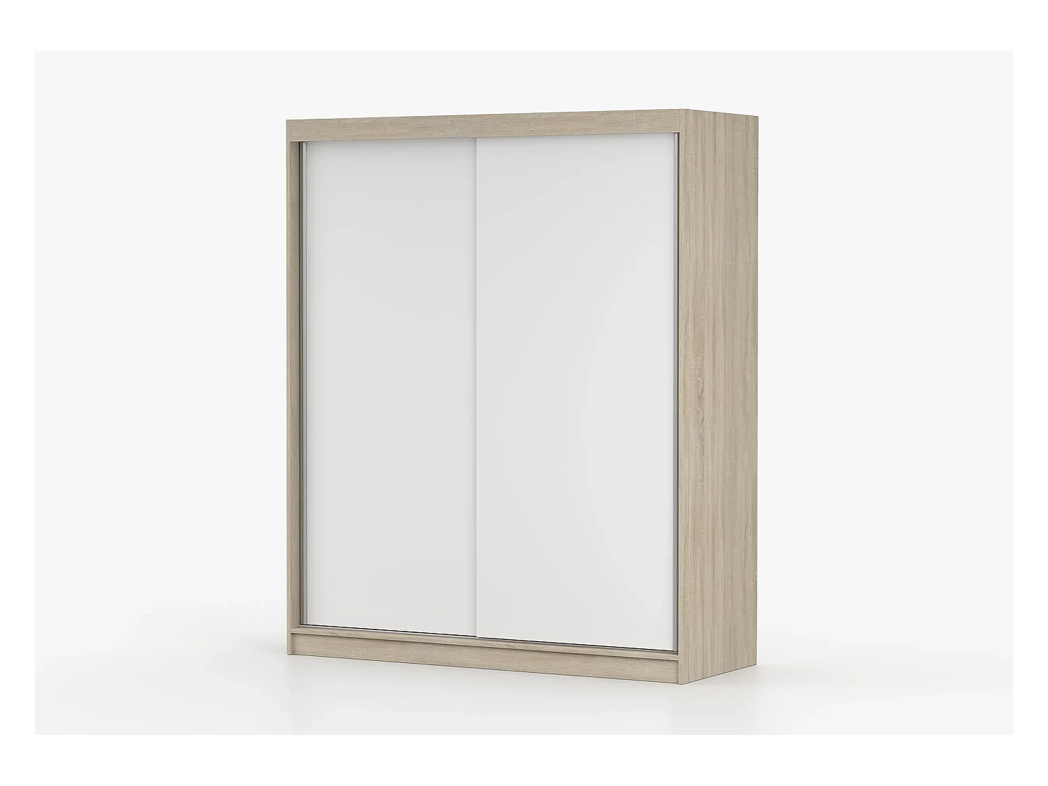 Armoire Aveline 160 cm - Chêne - Blanc