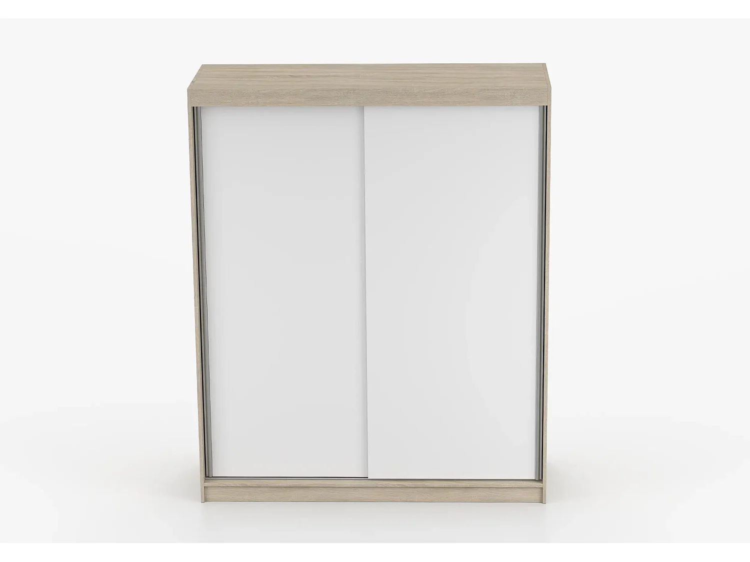 Armoire Aveline 160 cm - Chêne - Blanc
