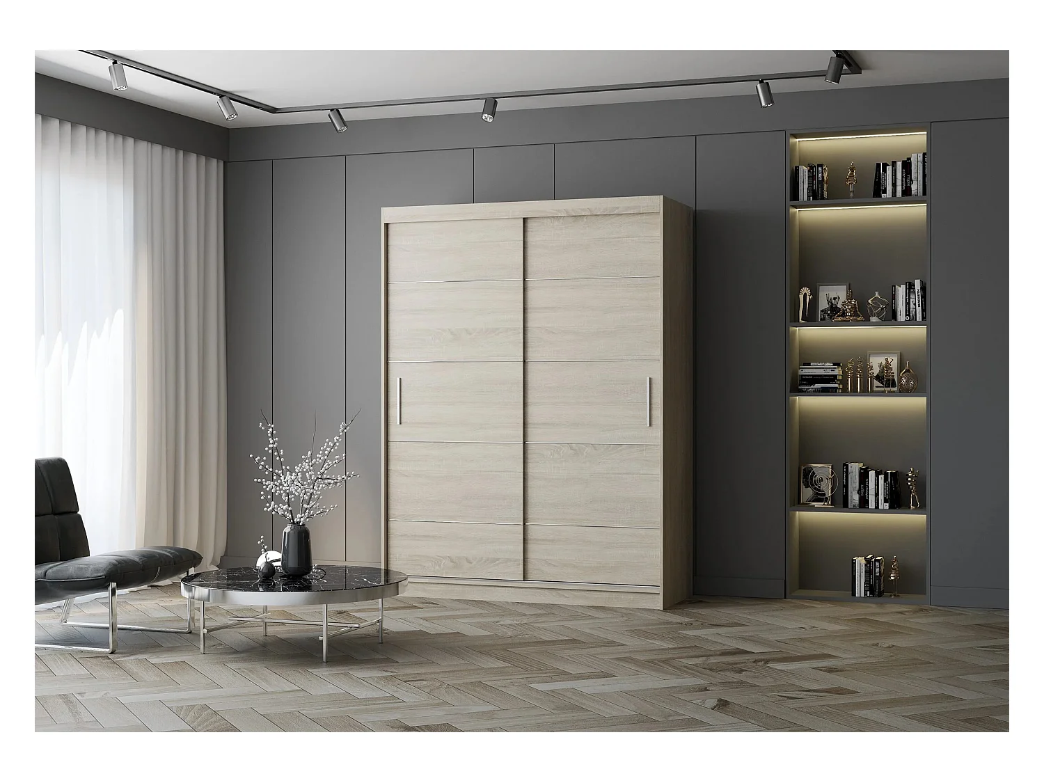 Armoire Aliona 150 cm - Chêne