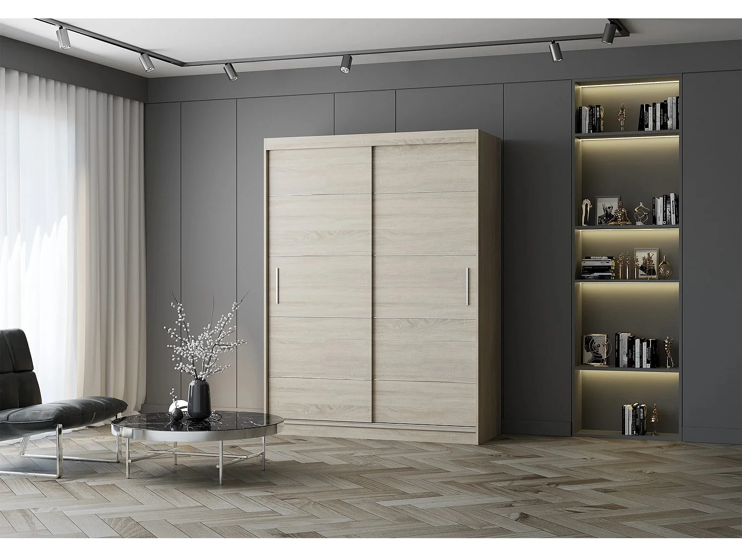 Armoire Aliona 150 cm - Chêne