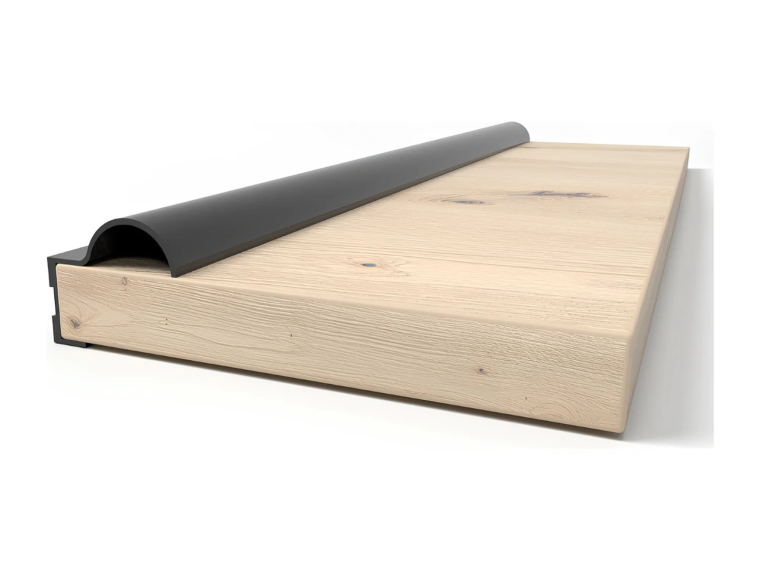 Armoire Enola 150 cm avec miroir - Blanc - Effet bois