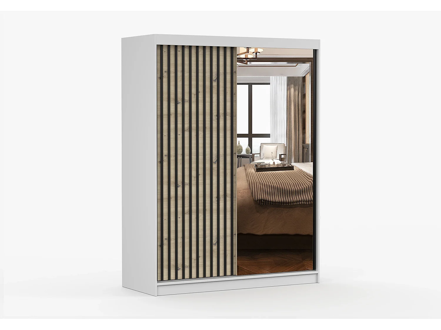 Armoire Maelysse 150 cm - Blanc - Artisan