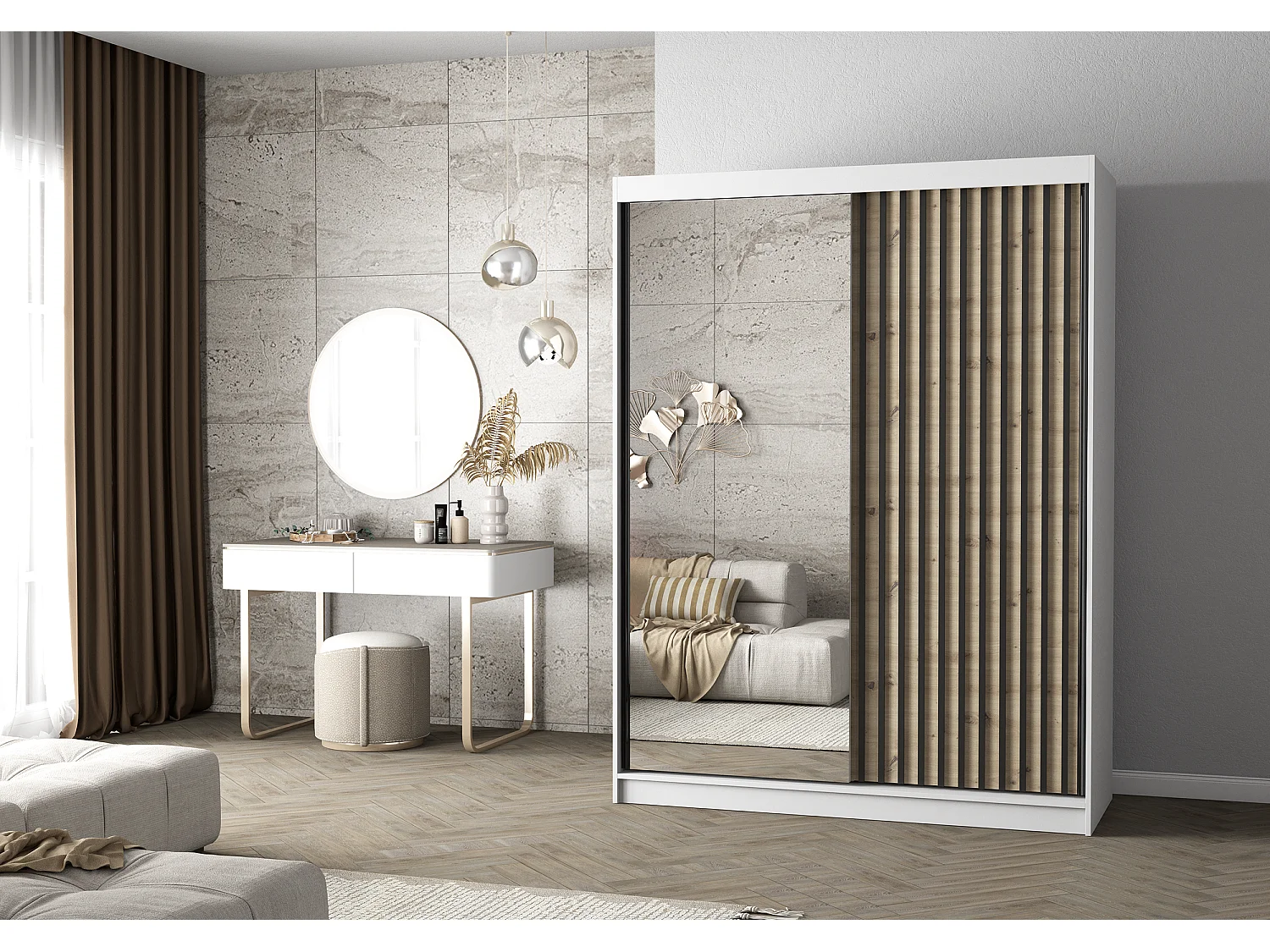 Armoire Maelysse 150 cm - Blanc - Artisan