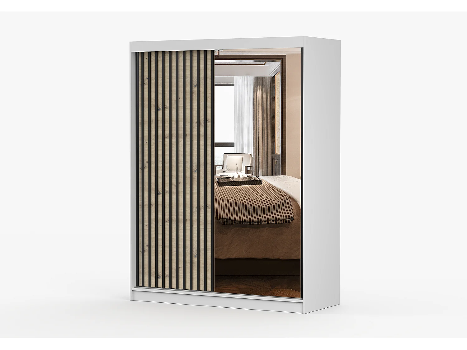 Armoire Maelysse 150 cm - Blanc - Artisan