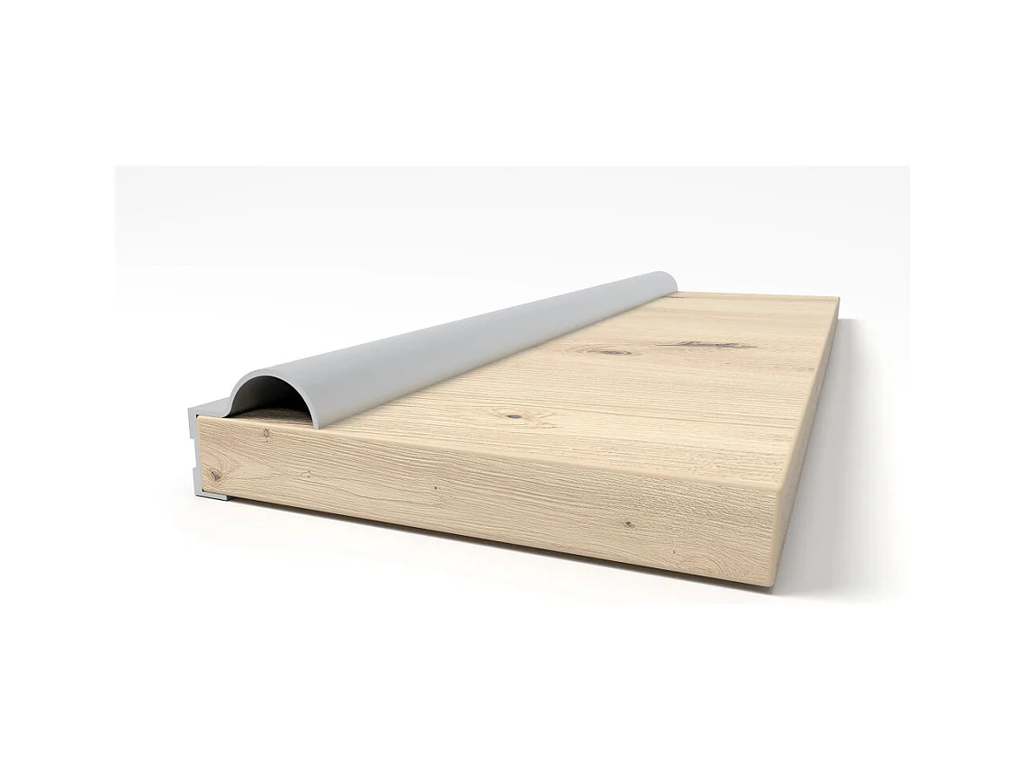 Armoire Lyra 183 cm avec miroir - Gris - Kathult